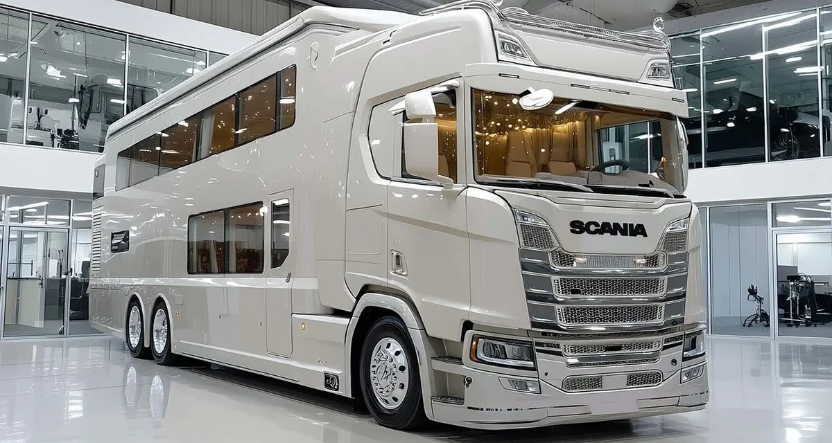 Scania 6×6 Double Decker: Motorhome Futuristik 2026