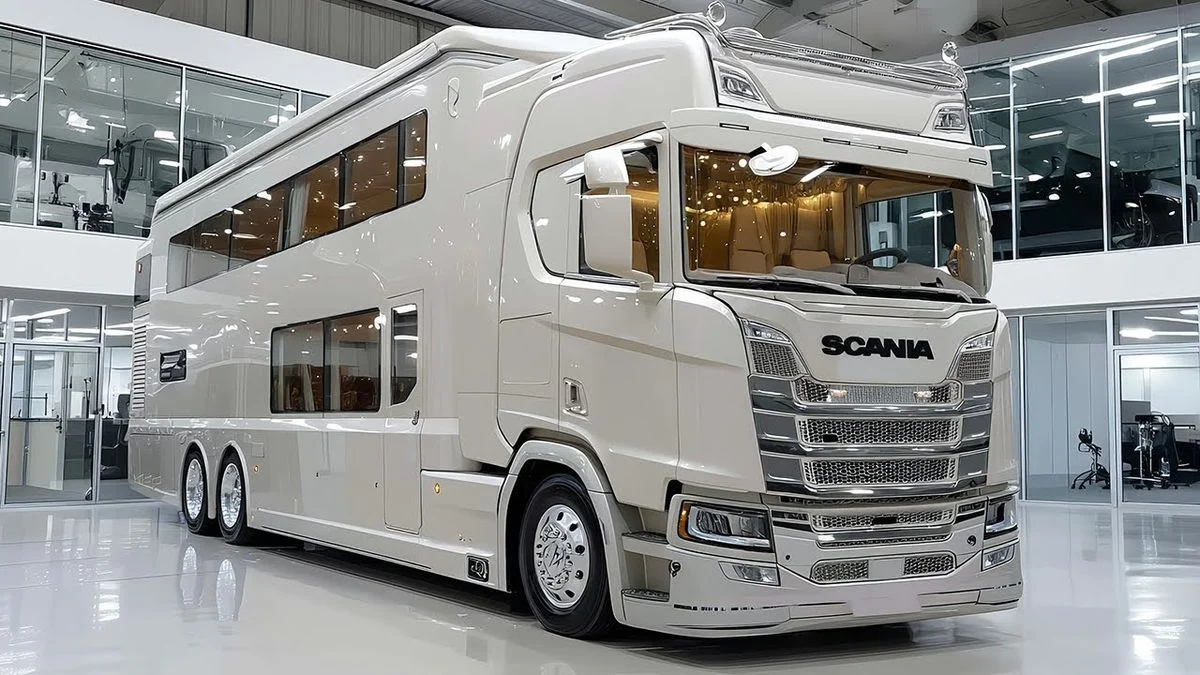Scania 6x6 Double Decker: Motorhome Futuristik 2026